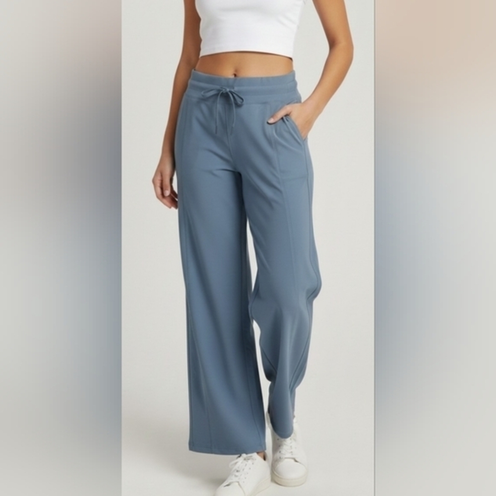32 Degrees Cool Women's High Rise Ribbed Active Yoga Semi-Flare Pant NWT